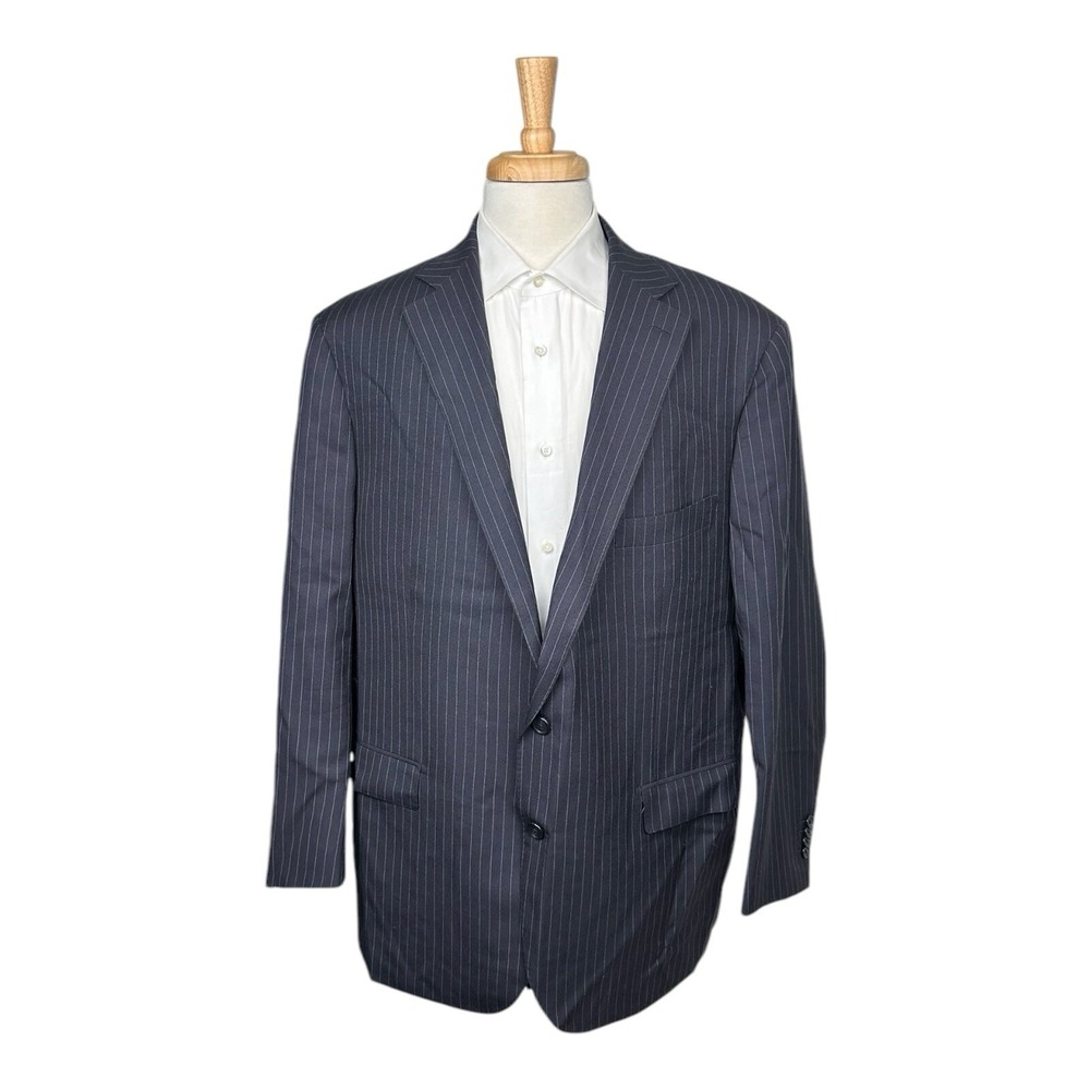 Suitsupply Blue Striped Lazio Dugdale Bros Huddersfield Wool Sportcoat 52S